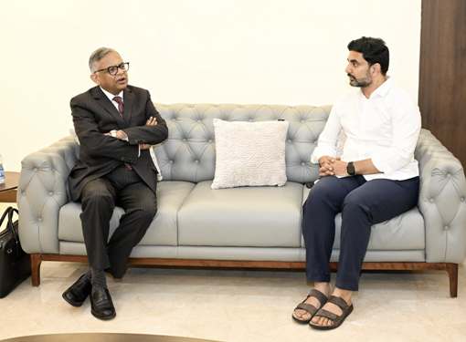 టాటా గ్రూప్ చైర్మన్ చంద్రశేఖరన్తో మంత్రి లోకేష్ భేటీ!
