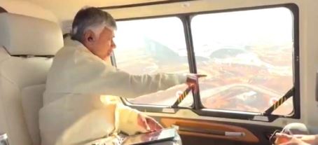 ఉత్తరాంధ్ర ప్రాజెక్టుల పురోగతిపై సీఎం చంద్రబాబు ఏరియల్ విజిట్