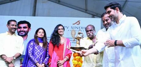 విశాఖలో పీవీ సింధు అకాడమీకి శంకుస్థాపన
